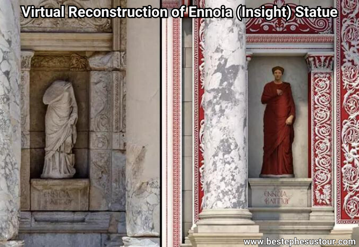 Virtual Reconstruction of Ennoia (Insight) Statue - Celsus Library