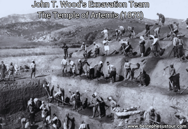 John turtle wood and excavation team during Ephesus Excavations and the temple of Artemis.