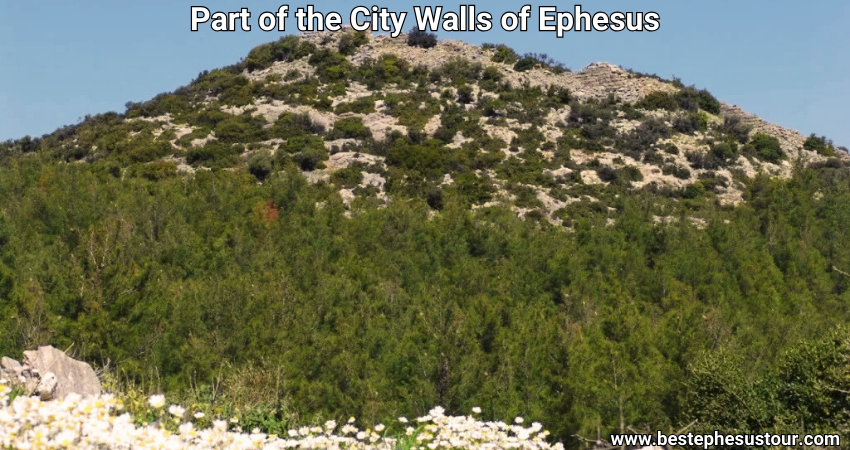 Ephesus City walls on the Pion Mountain