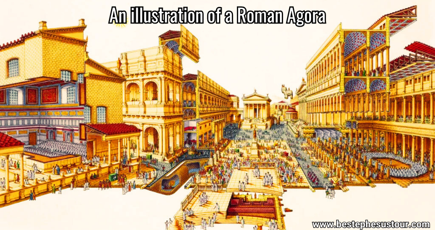 An illustration of a Roman Agora