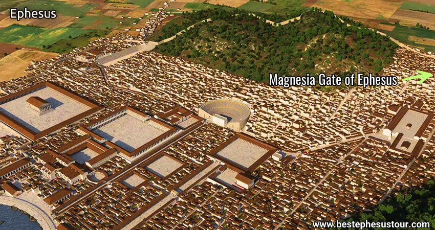 Magnesia gate of ephesus ancient city