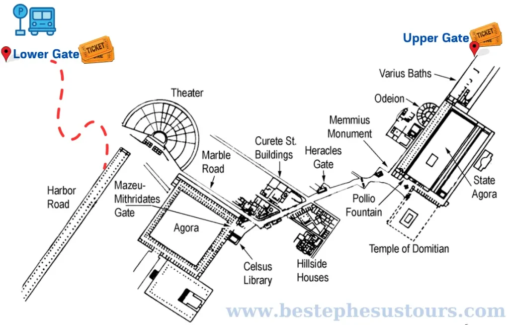 odeon on ephesus map