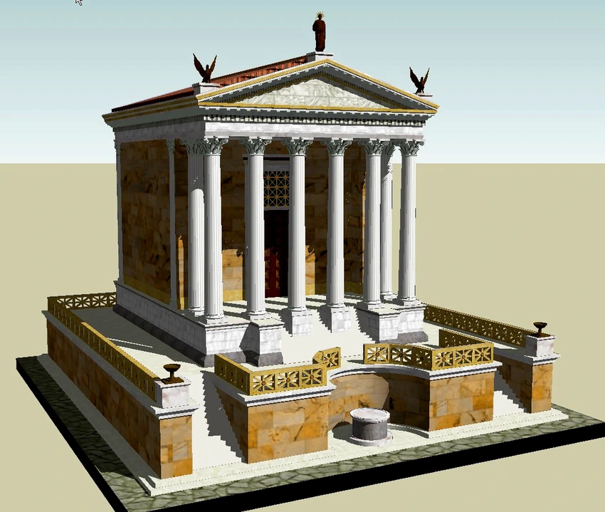 the temple of julius ceaser in ephesus 3d